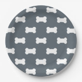 Assiettes En Carton chien os personnalisé (Devant)