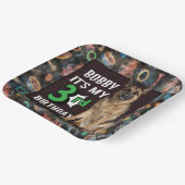 Assiettes En Carton Chien Personnalisé 3e anniversaire de fête Plaques (Angulaire)