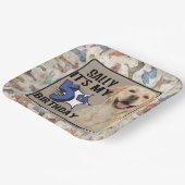Assiettes En Carton Chien Personnalisé 5e anniversaire fête Plaques pa (Angulaire)
