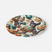 Assiettes En Carton Chien-taureau vintage (Angle)