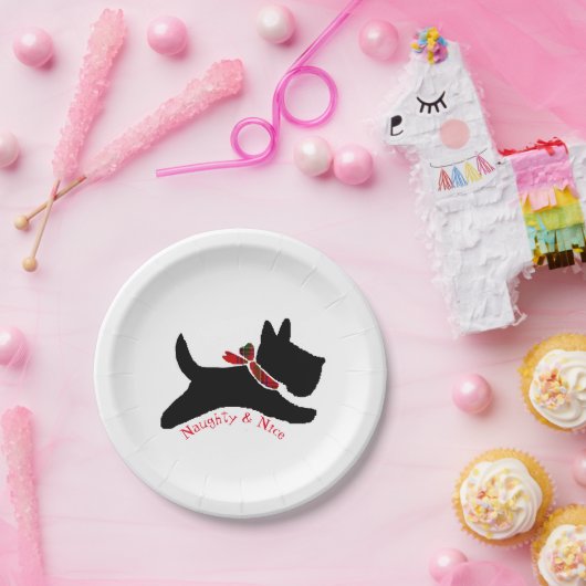 Assiettes En Carton Chien vilain et Nice de Scottie (Fête)