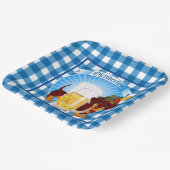 Assiettes En Carton Chien Wiener de l'Oktoberfest (Angulaire)