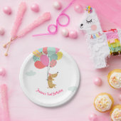 Assiettes En Carton Chienne chienne Plaques de papier d'anniversaire P (Fête)