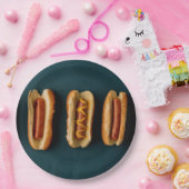 Assiettes En Carton Chiens chauds et fusils (Fête)