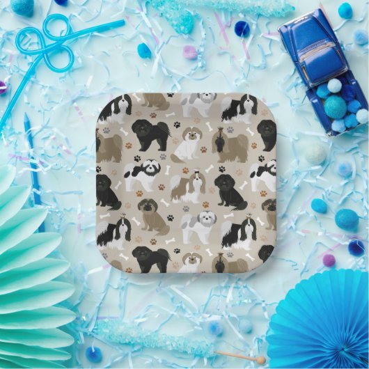 Assiettes En Carton Chiens Chiens Chiens Chiens Chiens Chiens Chiens P (Fête)
