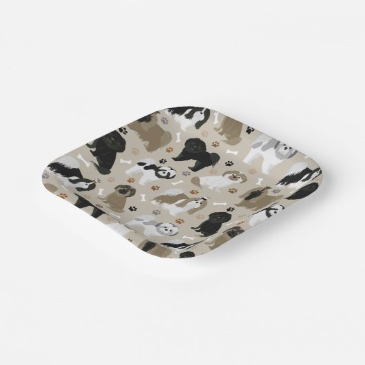 Assiettes En Carton Chiens Chiens Chiens Chiens Chiens Chiens Chiens P (Angulaire)