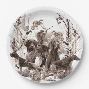 Assiettes En Carton Chiens de chasse, Chiens d'armes, Saison de chasse