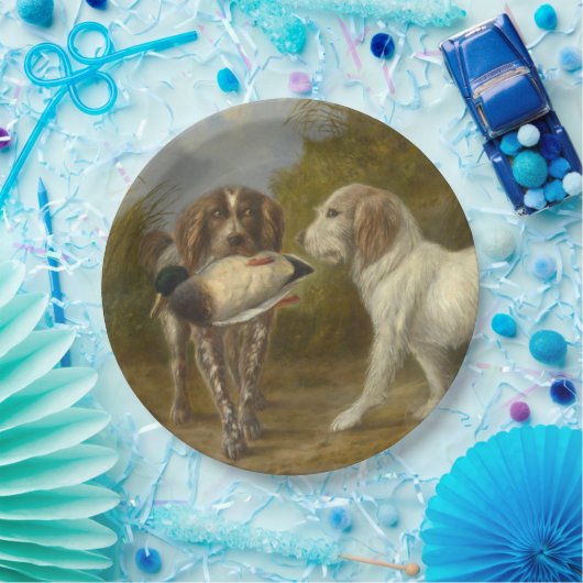 Assiettes En Carton Chiens de chasse (par Carlo Ademollo) (Fête)