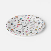 Assiettes En Carton Chiens de fête d'anniversaire Pawty mignons (Angle)