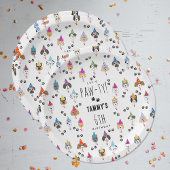 Assiettes En Carton Chiens de fête d'anniversaire Pawty mignons