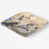 Assiettes En Carton Chiens de Mahjong - (Angulaire)