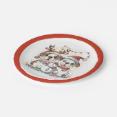 Assiettes En Carton Chiens de Noël (Angle)