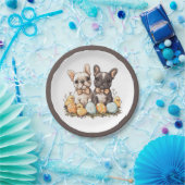 Assiettes En Carton Chiens de Pâques (Fête)