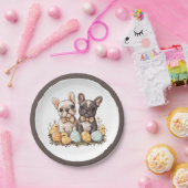Assiettes En Carton Chiens de Pâques (Fête)