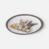 Assiettes En Carton Chiens de Pâques (Angle)