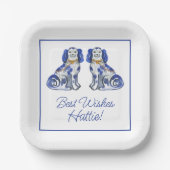 Assiettes En Carton Chiens de Staffordshire aquarelle (Recto)