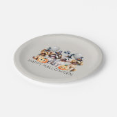 Assiettes En Carton Chiens d'Halloween sympa (Angle)