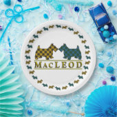 Assiettes En Carton Chiens écossais de Tartan de Clan MacLeod (Fête)