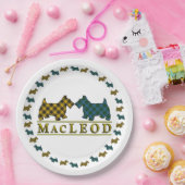 Assiettes En Carton Chiens écossais de Tartan de Clan MacLeod (Fête)