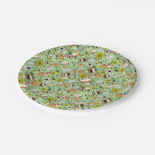 Assiettes En Carton Chiens en vert (Angle)