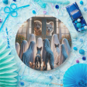 Assiettes En Carton Chiens fantômes d'Halloween (Fête)