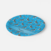 Assiettes En Carton Chiens nommés personnalisés de chien de traîneau (Angle)