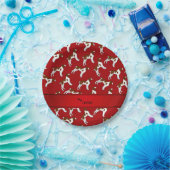 Assiettes En Carton Chiens rouges nommés personnalisés d'épagneul de (Fête)