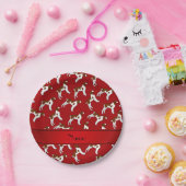 Assiettes En Carton Chiens rouges nommés personnalisés d'épagneul de (Fête)