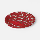 Assiettes En Carton Chiens rouges nommés personnalisés d'épagneul de (Angle)