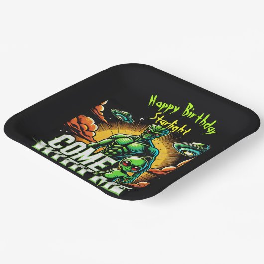 Assiettes En Carton Chiffres Aliens : Aventures dans l'espace (Angulaire)