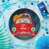 Assiettes En Carton Chih Tzu Chien Conduite Voiture Effrayant Hallowee (Fête)
