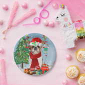 Assiettes En Carton Chih Tzu Chien dans Noël de neige (Fête)