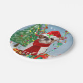 Assiettes En Carton Chih Tzu Chien dans Noël de neige (Angle)