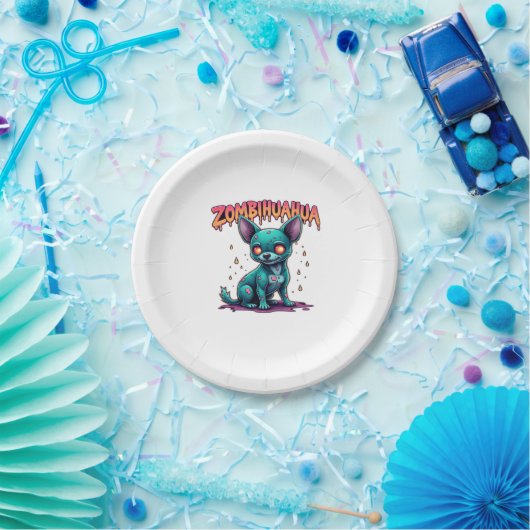 Assiettes En Carton Chihuahua Chi Chichi Chiwawa Zombie Chien Hallowee (Fête)