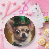 Assiettes En Carton Chihuahua Chien en robe de la Saint Patrick (Fête)