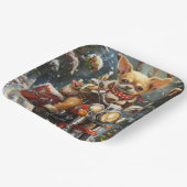 Assiettes En Carton Chihuahua Chien équitation moto Noël (Angulaire)
