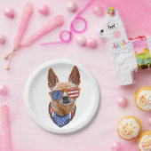 Assiettes En Carton Chihuahua Chien USA Indépendance américaine 4 juil (Fête)