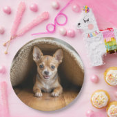 Assiettes En Carton Chihuahua Chig sous un tapis (Fête)