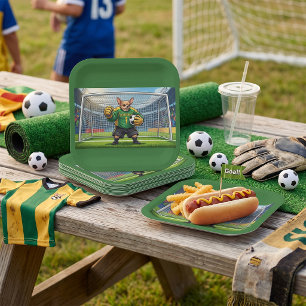 Assiettes En Carton Chihuahua drôle de gardien de but de football