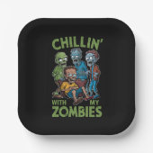 Assiettes En Carton Chillin Avec Mes Zombies Halloween Garçons Enfants (Recto)