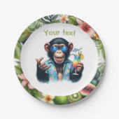 Assiettes En Carton Chillin Chill Chill Été - Lunettes de soleil & Coc (Devant)