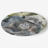 ASSIETTES EN CARTON CHIMPANZEE CUTE (Angle)