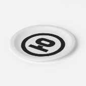 Assiettes En Carton Chine coréenne Numéro 5 Cinq 오 (Angle)