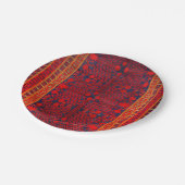 Assiettes En Carton Chine Khotan rouge bleu jaune (Angle)