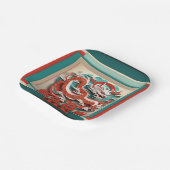 Assiettes En Carton Chine New Year Dragon 2024 Plates de papier PPP04 (Angulaire)