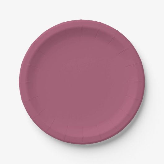 Assiettes En Carton Chine Rose couleur solide (Devant)