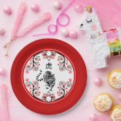 Assiettes En Carton Chinese New Year Tiger with Red Blossoms (Fête)