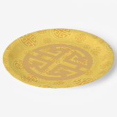Assiettes En Carton Chinese Prosperity Coin Symbol (Angle)