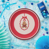 Assiettes En Carton Chingerbread Man Christmas Plate Red (Fête)