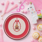 Assiettes En Carton Chingerbread Man Christmas Plate Red (Fête)